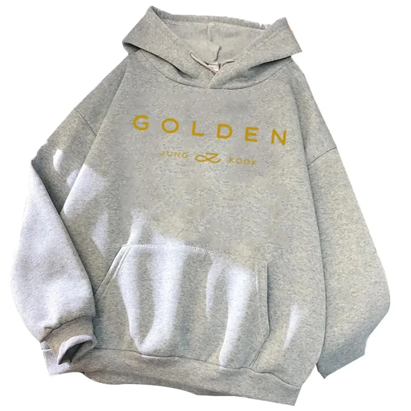 2024 Hot Hoodie Jungkook Kpop Hoodie Vintage Sweatshirt Sudaderas Winter Warm Golden Album Merch Unisex Hoodies Man Woman