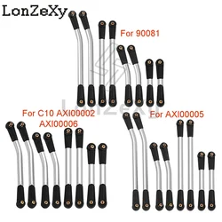 8pcs Stainless Steel Car Body Links Linkage Rod Set for 1/24 Axial SCX24 C10 AXI00006 90081 AXI00005 RC Crawler Upgraded Part