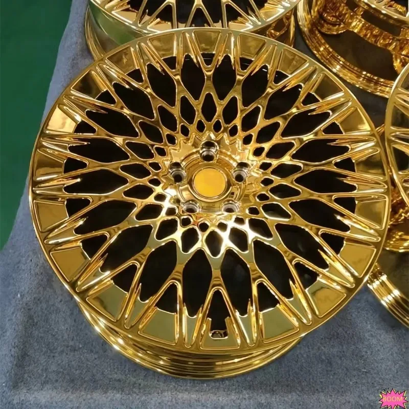 Forged one-piece custom chrome-plated gold classic  . for Audi, for BMW, for BYD, for Lexus 17 18 19 20 21-inch car w
