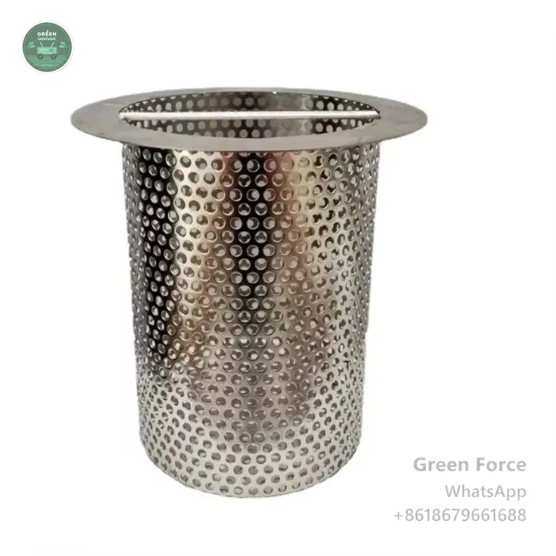 304 316 Stainless Steel Perforated Metal Filter Cylinder Heavy- Tubular Sieve for Process Equipment