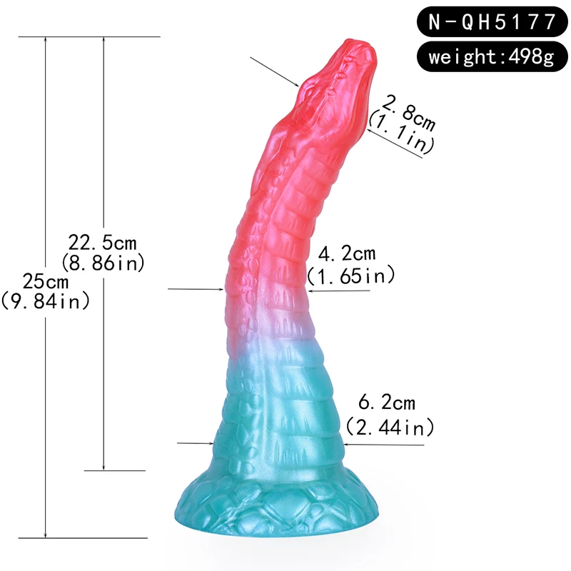 Gode dragon incurvé doux pour femme, tête de monstre, pénis Él, fausse bite, masturbateur jaune, jouets sexuels pour vagin, prostate anal, 25x6.2cm