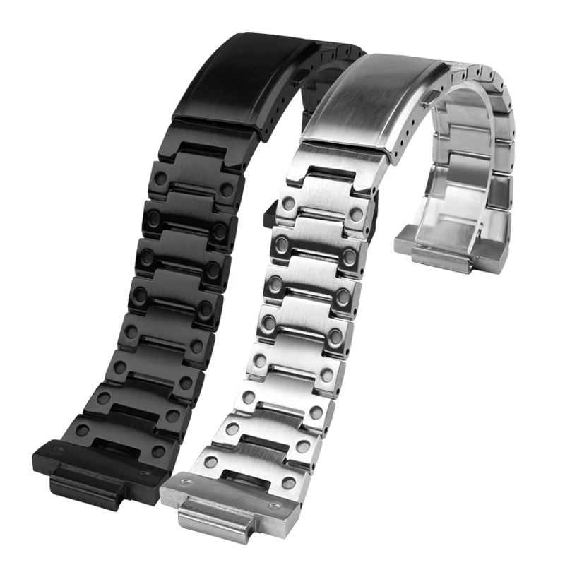 16mm Solid Stainless Steel Watchband For G-SHOCK C-asio DW-5600 DW5600 GW-B5600 GW-M5610 Modified Metal Watch Strap Bracelet