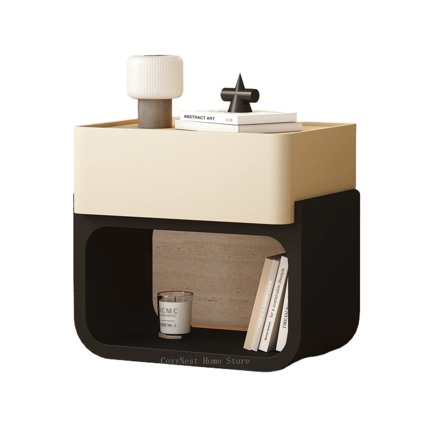 For solid wood bedside table home bedroom creative alternative medieval niche design sense