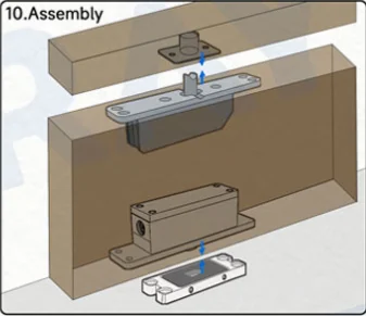 Modern Design 300kg Heavy Duty Pivot Hinge Self-Closing 180 Degree Floor Door Hinge Door Closer for Hotel Home Office