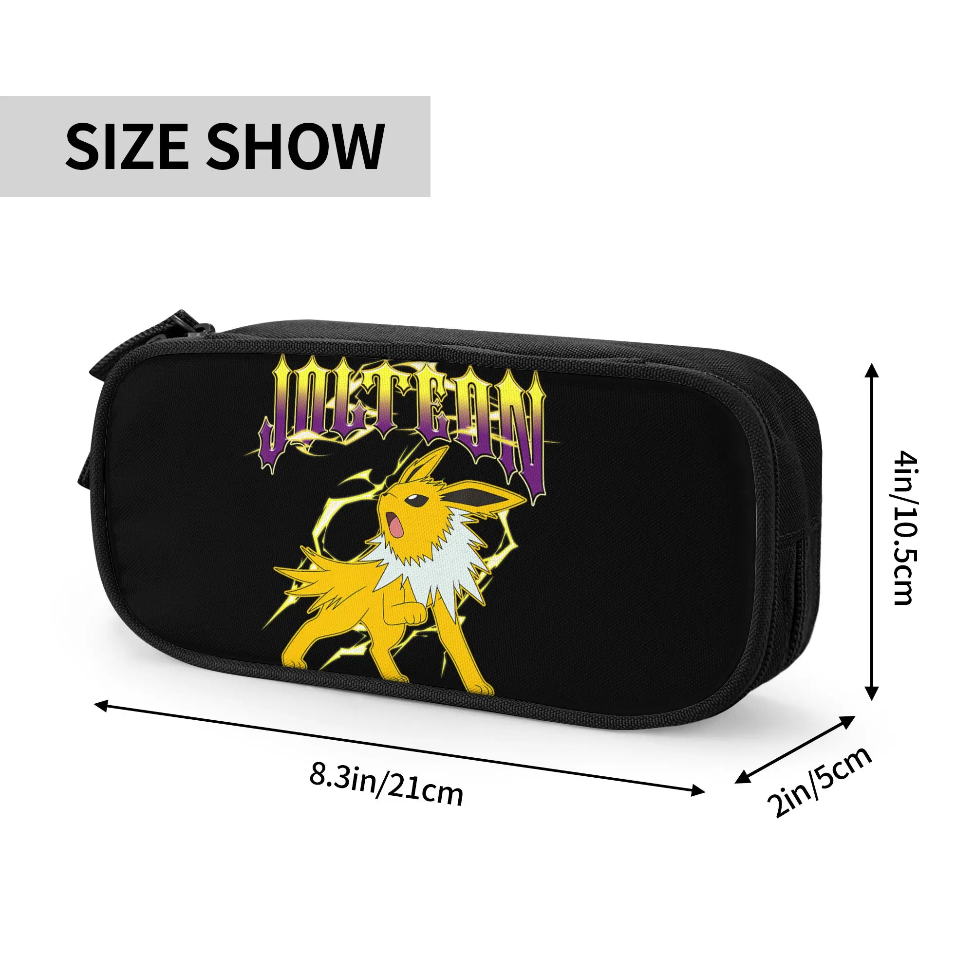 Large Capacity Bags for Child Cartoon Pokemon Epic Jolteon Thunder Metal Attack Big Chest Poster  Handheld Study Bag