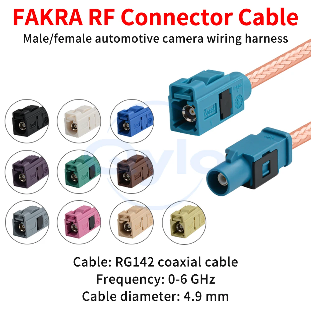 

Удлинительный RF-кабель FAKRA «папа-мама» RG142, коаксиальный тестовый провод FAKRA-JK (1 шт.)