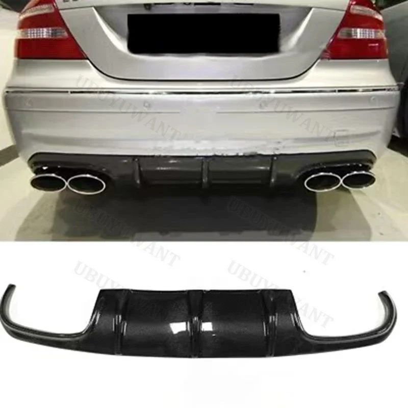 Für Benz-Benz W209 Heckdiffusor Lippe CLK63/CLK55 AMG 2004-2007 Kohlefaser Auto Auspuff Splitter Spoiler Platte