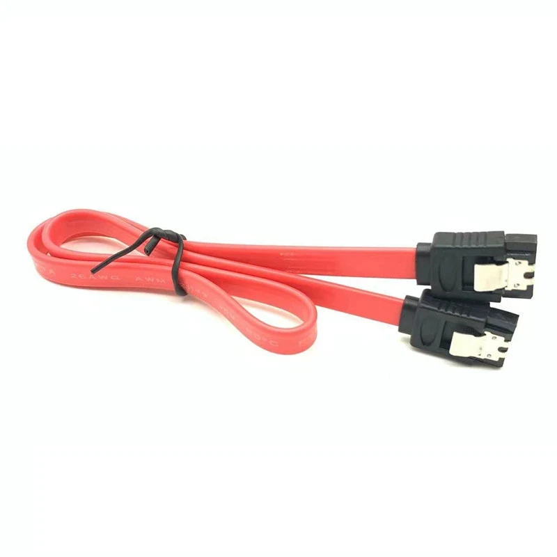 

Red Dual Straight Head Or Bent Straight 8-core Copper Flexible Sata3.0 Solid-state Drive Serial Data Cable Series 6GB/S E1