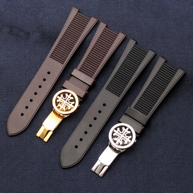 High Quality Silicone Rubber Watchband For Patek Philippe Nautilus Series 5711 5712 5980 Waterproof Watch Strap Bracelet Men