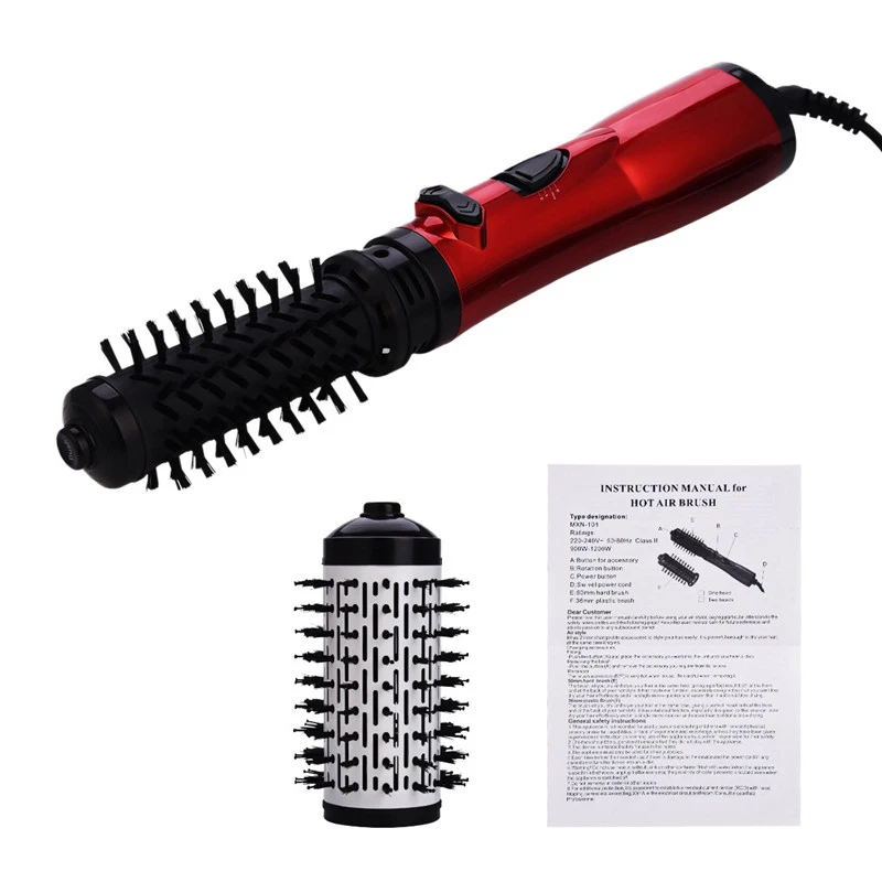 Professional 3-In-1 Hair Dryer Rotating Curly Hair Comb Hot Air Brush Negative Ion Electric Hot Air Comb