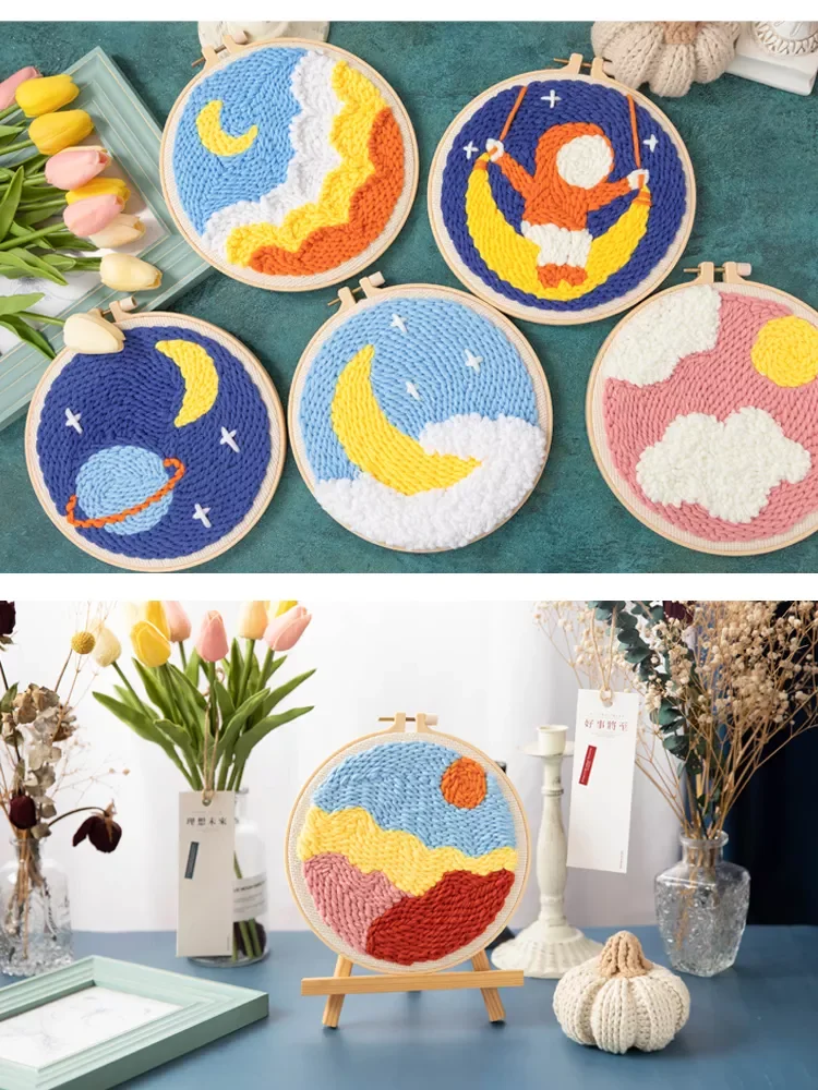 大人向けパンチニードル刺繍キット 20x20cm