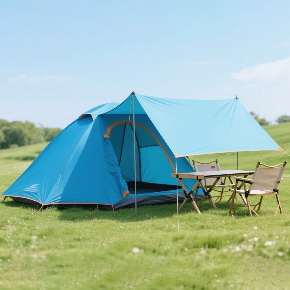 

STLF High Quality Automatic Pop-Up Outdoor Double Layer Camping Tent Waterproof Portable Ultralight for 2 People Made Oxford Mat