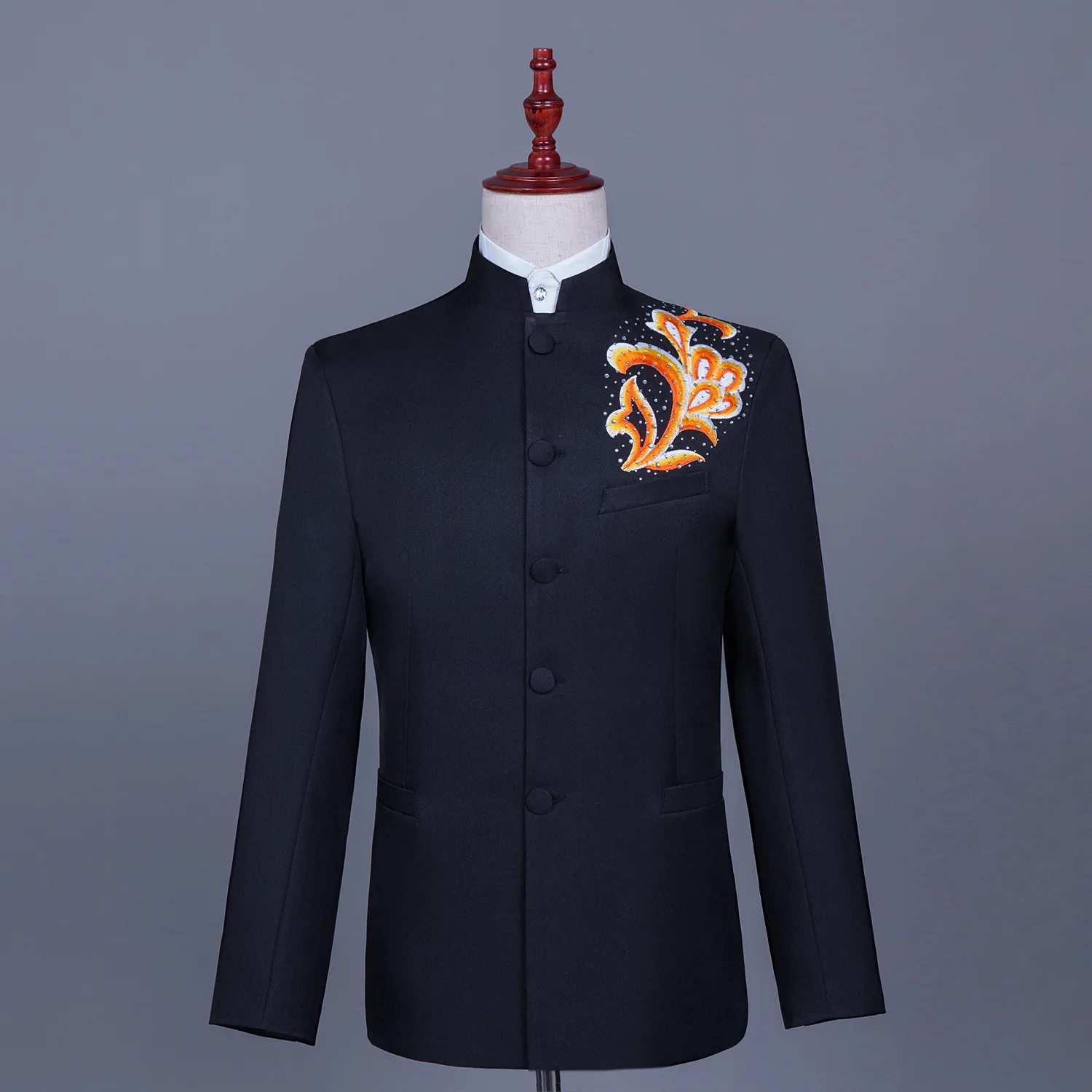 

Suits for Men Blanching Hot Drills Costumes Man Singer Compere Clothing Stage Cantata Performance Adult Dresses Mens Suit