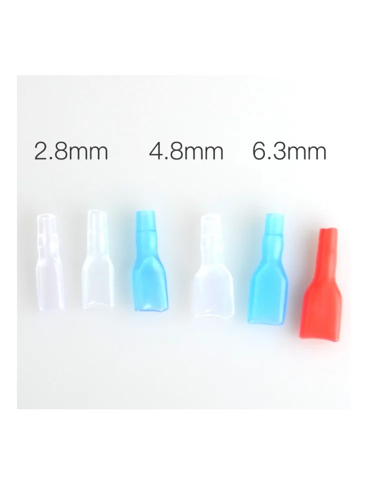 50 sztuk 2.8/4.8/6.3 pokrywy skrzynka dla 2.8mm 4.8mm 6.3mm złącze zaciskowe złącze widełkowe Terminal Cap — zdjęcie 2