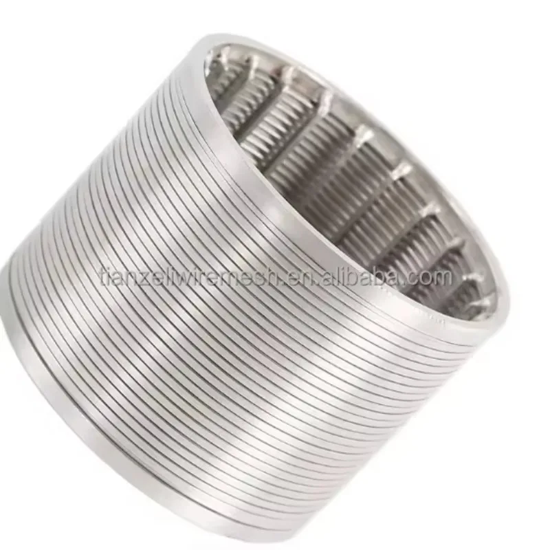304 316 Stainless Steel Johnson Screen Wedge Filter Cartridge Customized Sand Control Screen Tube