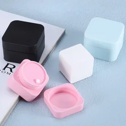 10-50g Empty Plastic Nail Art Cosmetic Square Containers Jar Small Sample Cream Pot Nail Gel Powder Box Makeup Lotion Tool 1PC