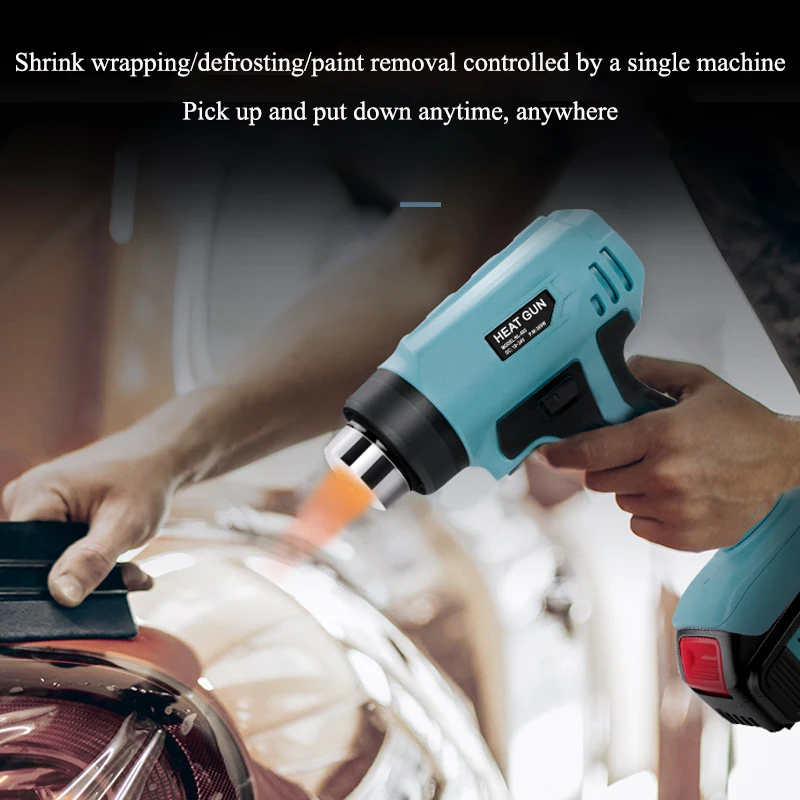 HAKSINKY Portable Rechargeable Mini Heat Gun Wireless Electric Heat Gun for Makita/Milwaukee/Bosch/Black&Decker 18V/20V Battery