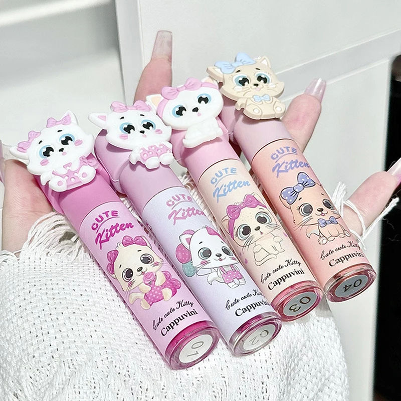 Cappuvini imperméable Mousse brillant à lèvres nu durable liquide rouge à lèvres lisse facile à porter velours pêche rose boue à lèvres maquillage cosmétique