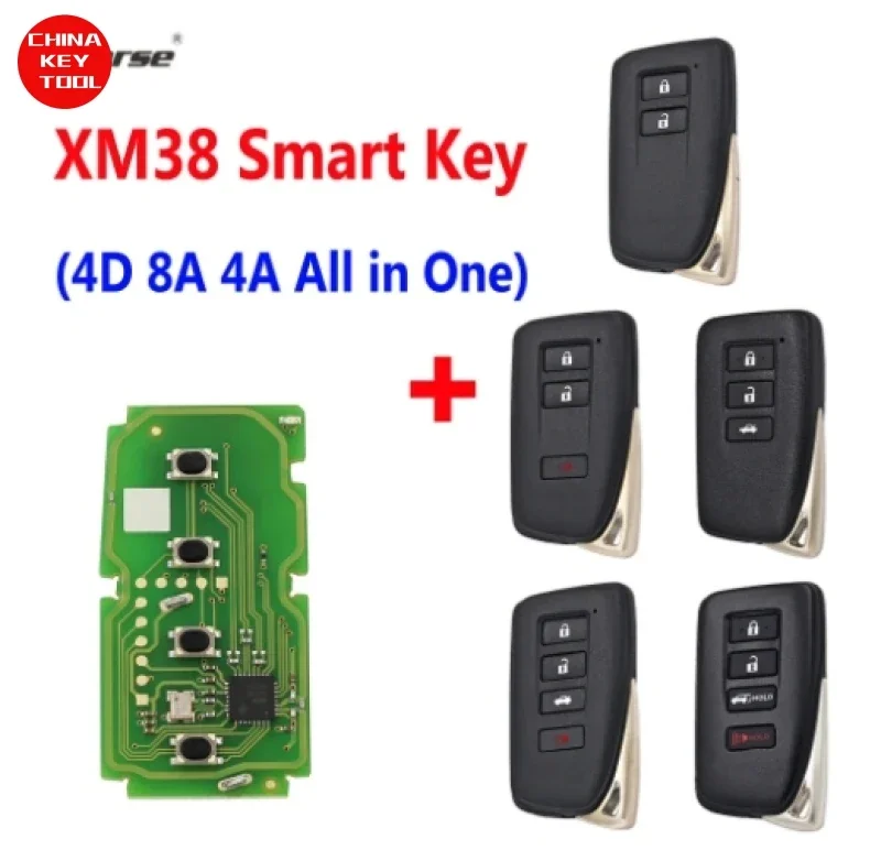 1PCS Xhorse XSTO01EN XM38 Smart Key 4D 8A 4A All in One with for Lexus GS  IS ES LS..Smart Key Support pcb NO : 0020 2110 001