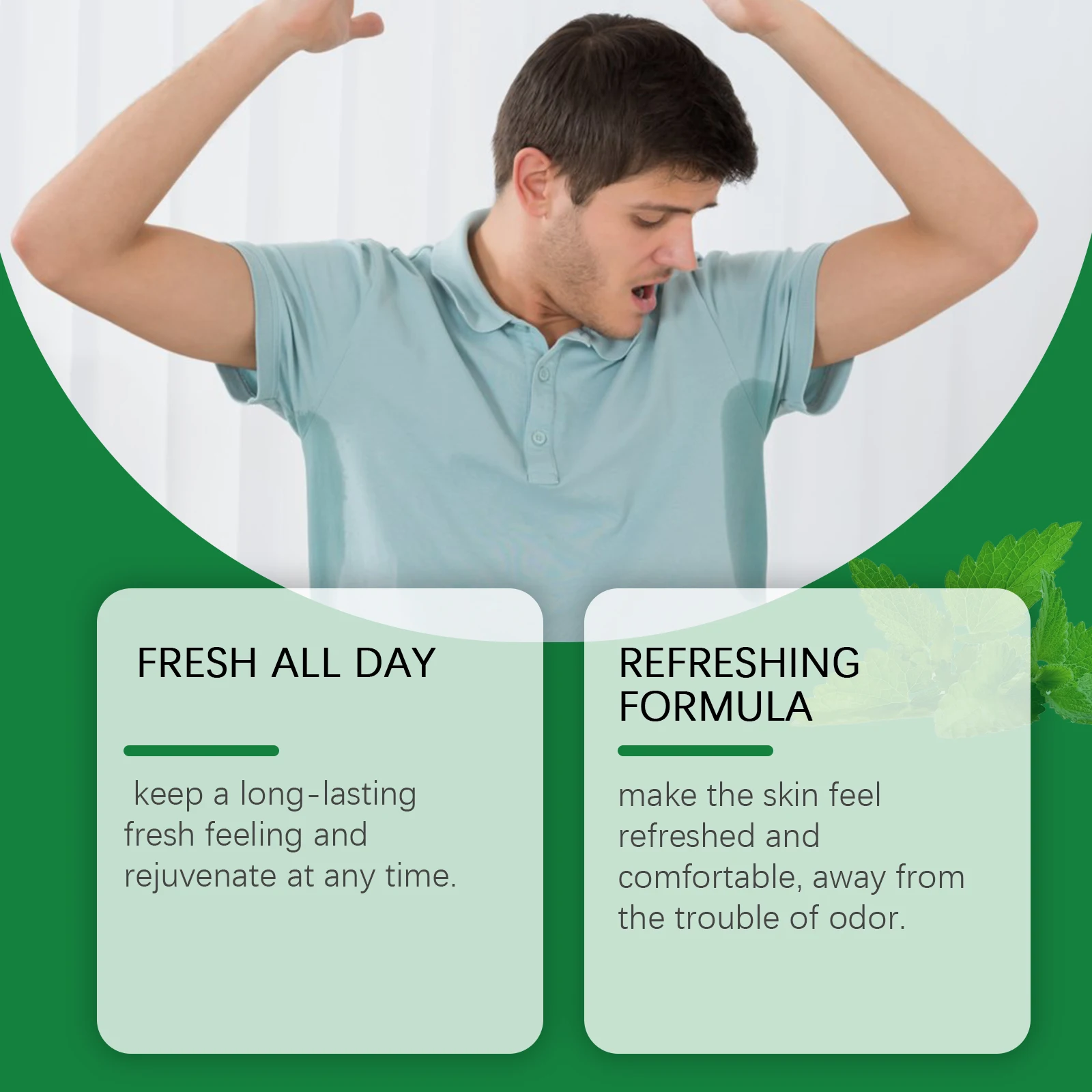 Mint Body Deodorant Stick entfernt Körpergeruch, langanhaltender Mintduft, erfrischende, nicht fettende, schweißfeste Sticks für Männer und Frauen