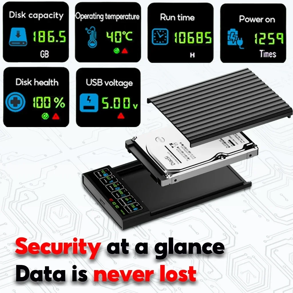 HDD SSD Case 2.5 inch SATA Box USB 3.1 HDD Enclosure 6Gbps Mobile Hard Drive Cases For PC