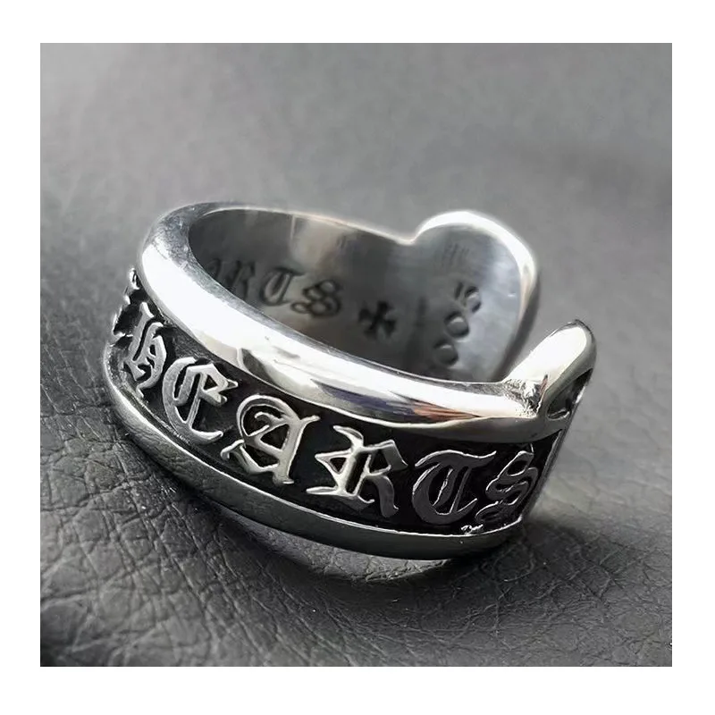 Chaoxuan Retro Ring Personalized Fashion Cross Ring Scroll Serious Cross Flower Ring Jewelry