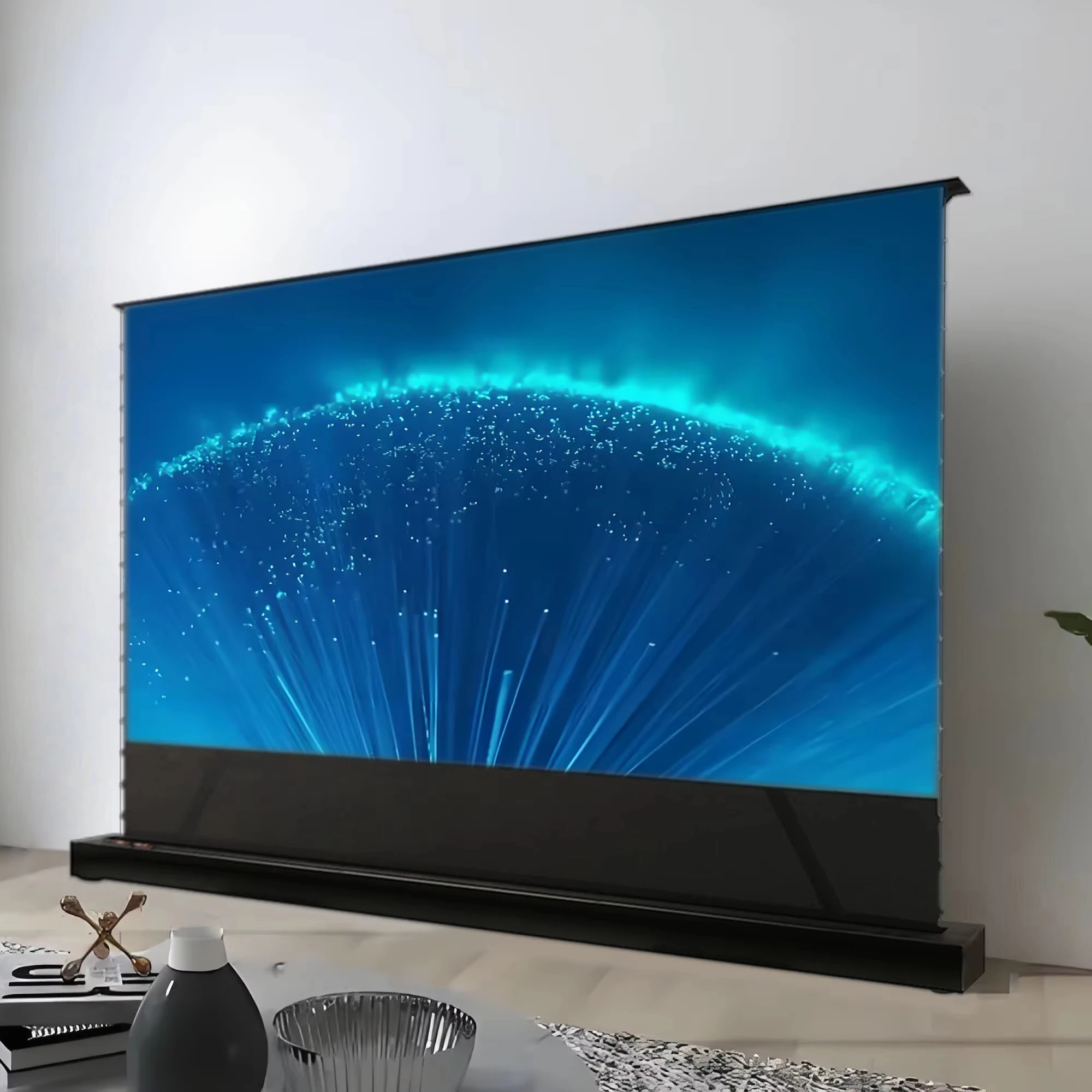 Ultra HD High Quality 4K CBSP UST ALR Electric Floor Rising Projector Screen Laser UST Projector Home Electric Projection Screen