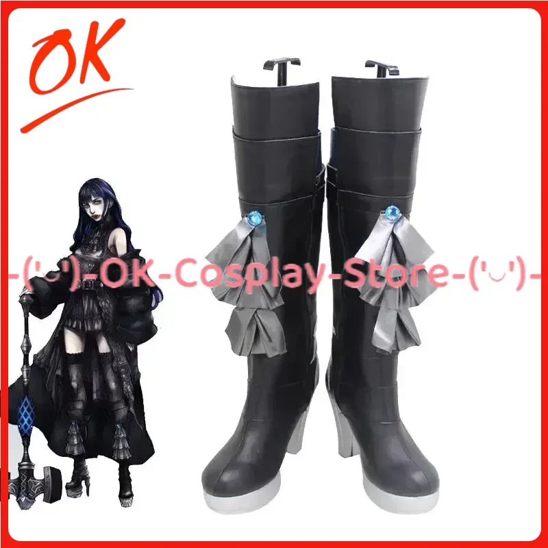 [Tamaño personalizado] F.F XIV Shadowbringers Gaia, zapatos de cosplay, accesorios para juegos de rol de anime, botas para fiesta de Carnaval y Halloween, cuero PU