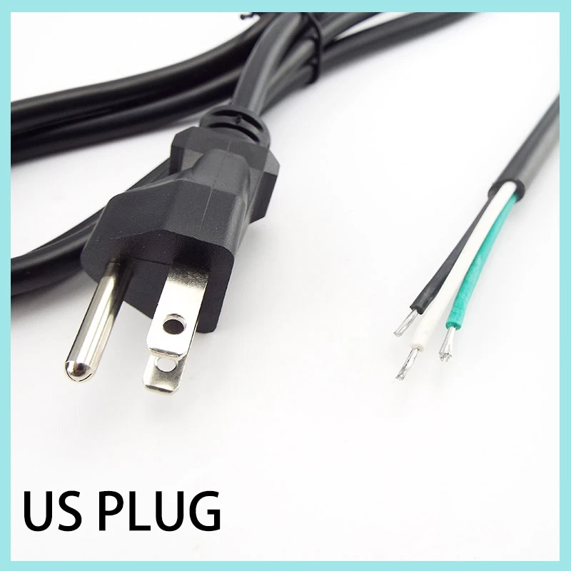 1.5m Open End Rewired AC Power Cable Dishwashers wire AC Power Supply Extension Cord For Electrical Fan Vacuum Dishwashers B2