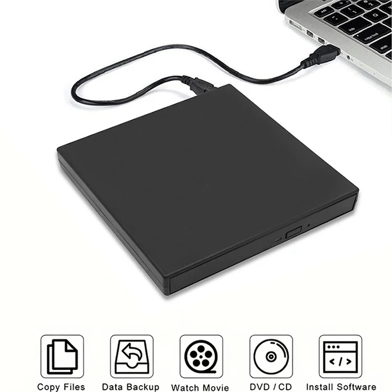 USB 3.0 External CD DVD Drive For Notebook Desktop Optical Disc Portable Optical Drive Player For Data Reading Writing Storage