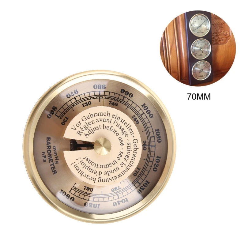 Barometer 180/130/90/70mm Wall Mounted Barometer Perspective Round Di-al Weather