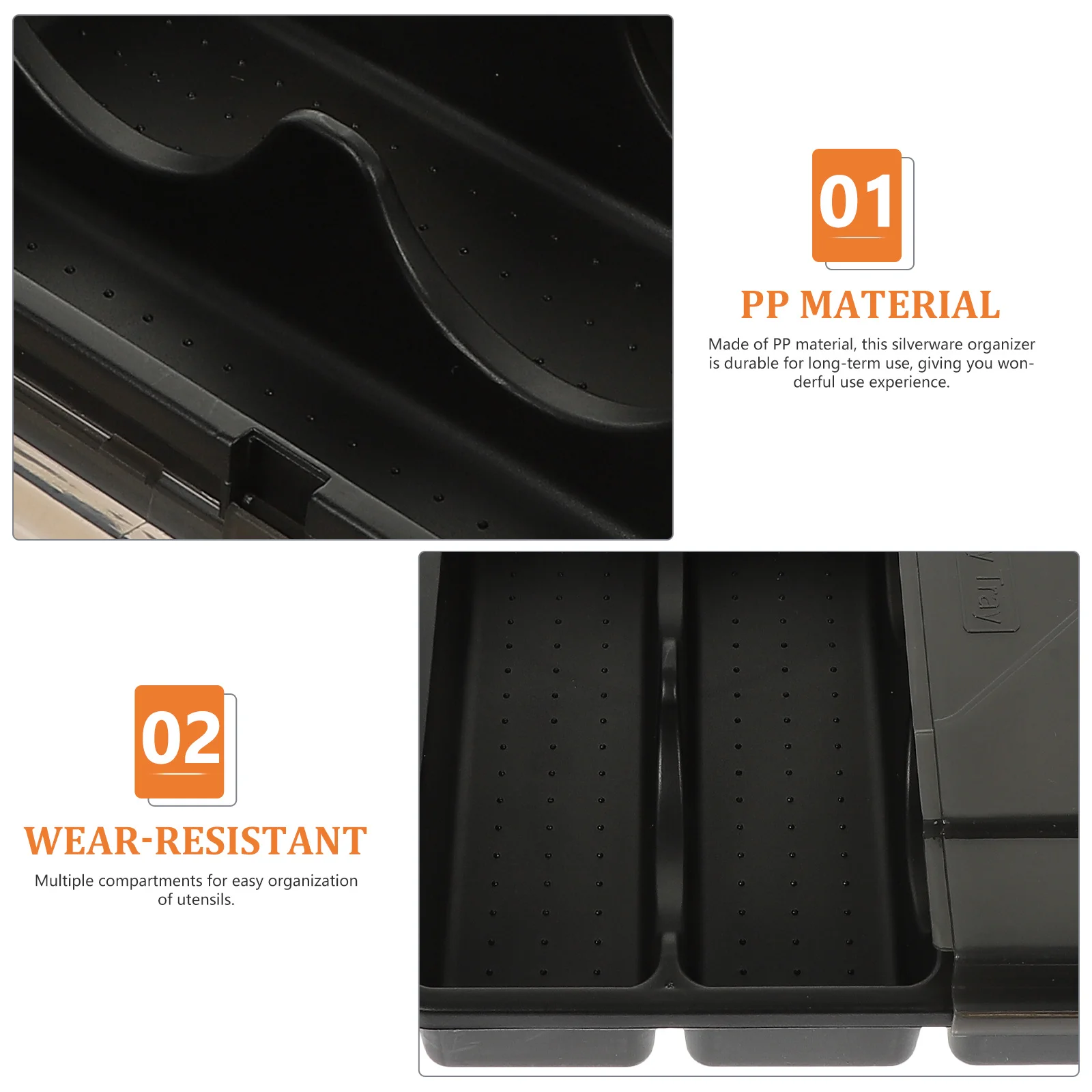 

1pc Silverware Organizer Box For Drawer With Lid Cutlery Tray Kitchen Utensil Storage Small Drawer Organizer Kitchen Utensils