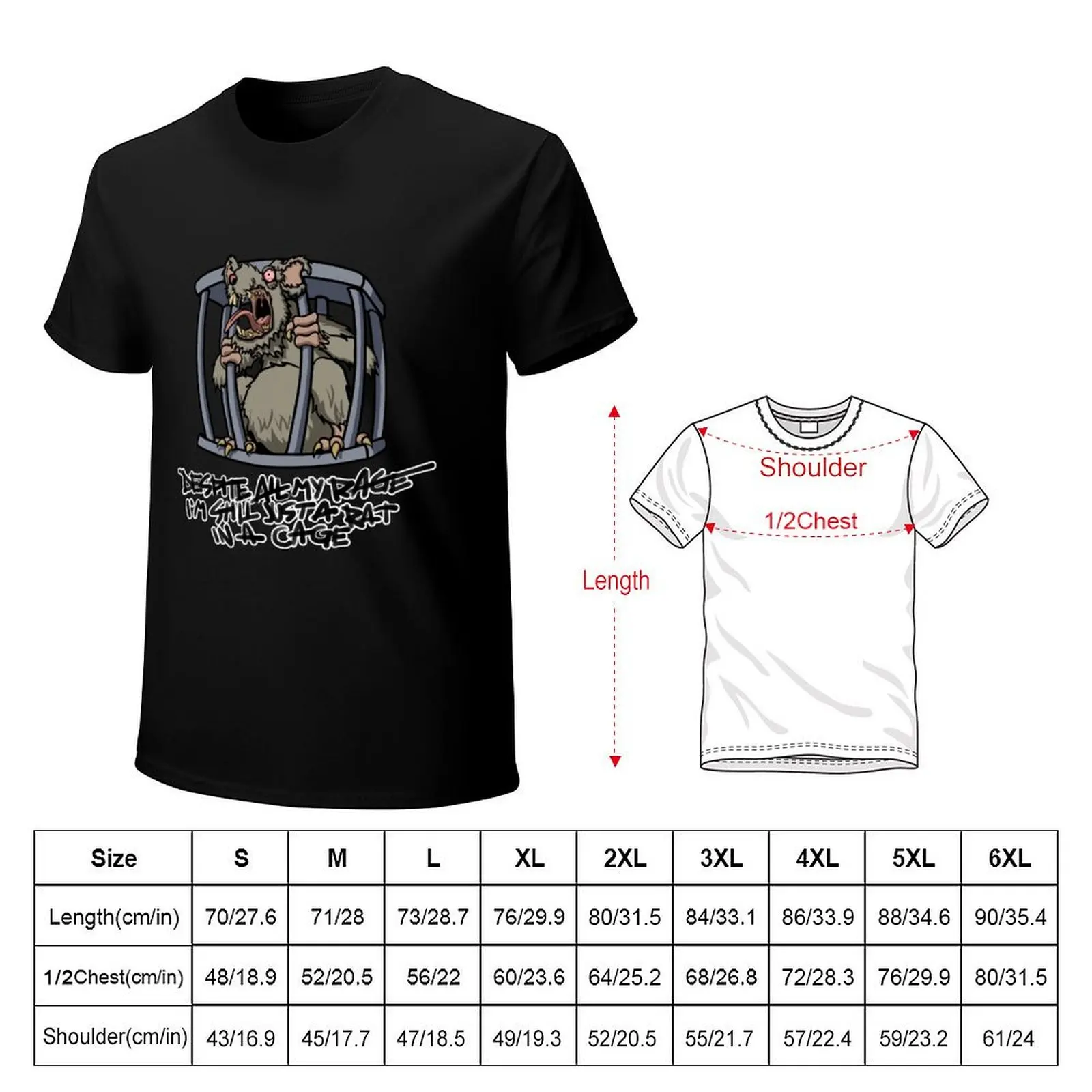 A Rat In A Cage T-Shirt Casual Everyday Short Sleeve T-Shirt