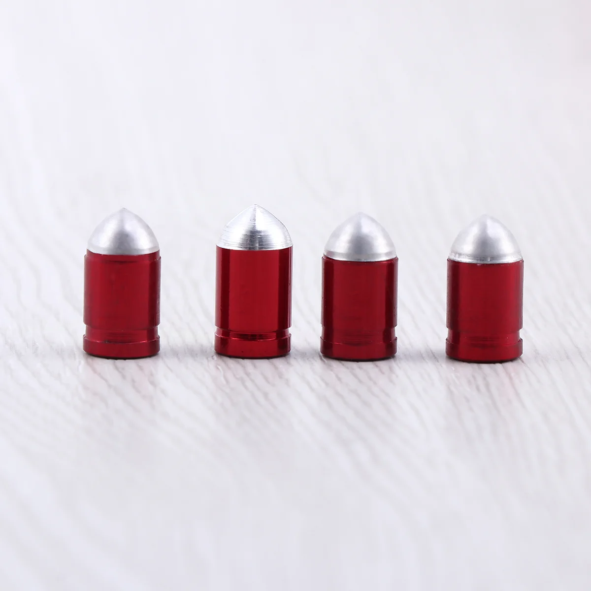 

4pcs French Style Aluminium Alloy Bike Wheel Air Caps Cover (Red) bike caps bike tire caps bike tire air