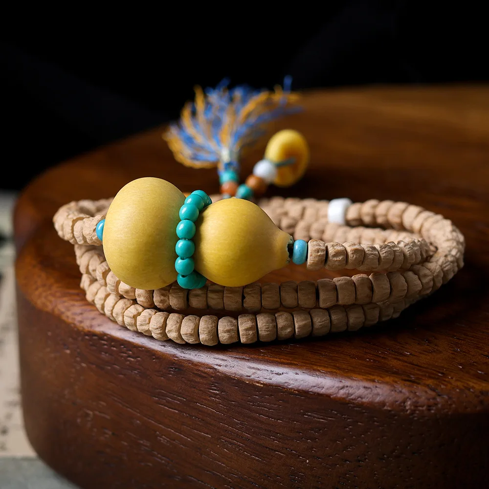 

Original Baixiangzi Seed Wafer Beads Multi Wrap Mala Bracelet Gourd Amber New Chinese Style Wenwan Prayer Beads For Men Women