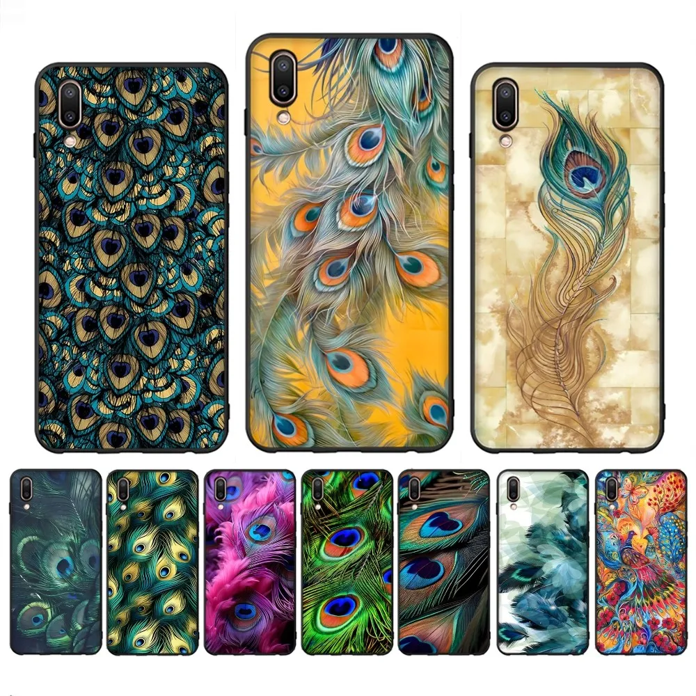 Peacock Feather Phone Case For Redmi Note 4 X 5 A 6 7 8 T 9 9S 10 11 11S 11Epro Poco M3 Pro