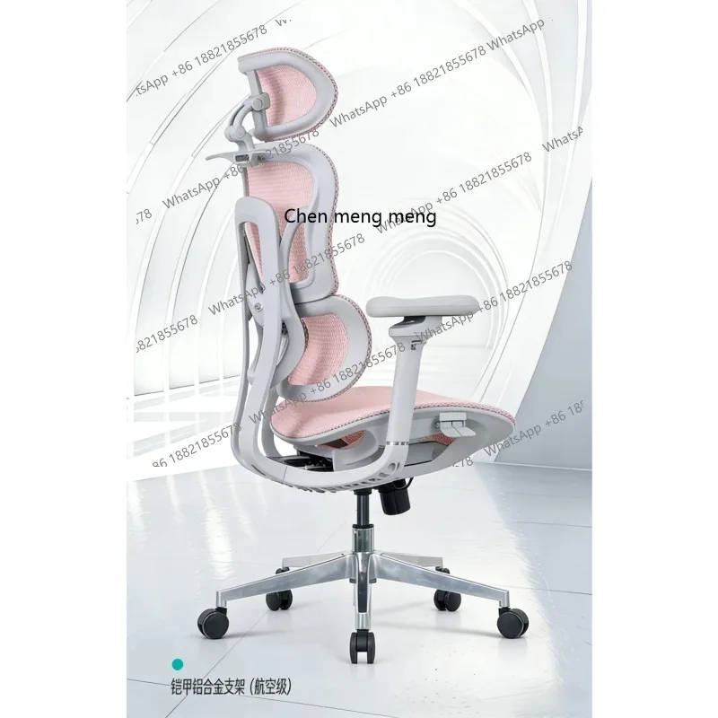 RR Pink ergonomic waist computer chair, office e-sports, Internet cafe, dormitory home office