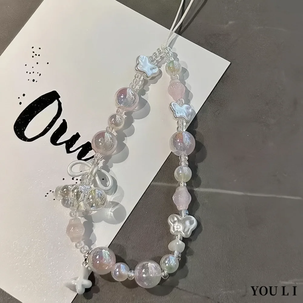 

Прозрачный ремешок-подвеска для телефона с камерой CCD, в стиле короткой цепочки, для украшения запястья