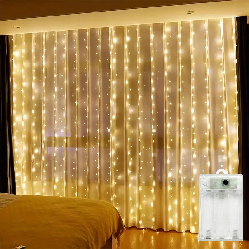 

3/6m Curtain LED String Lights Garland USB Festoon Remote Control Fairy Garland Lights Valentine's Day Decoration Bedroom Home