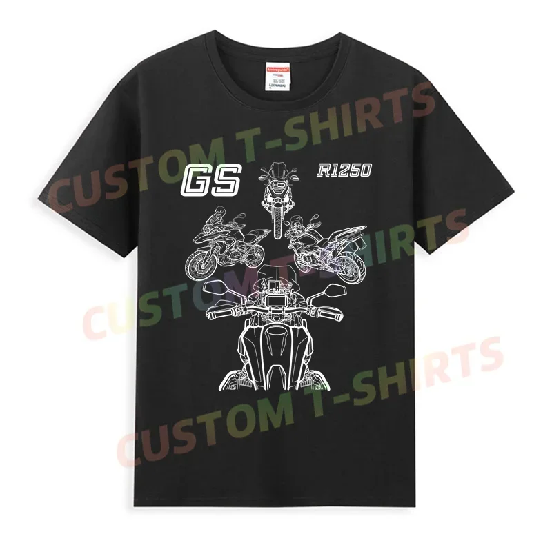 2024 maglietta da uomo Casual GS 1250 R 1250 GS Adventure T-Shirt da moto grafica oversize confortevole Streetwear S-3XL Cool Tee