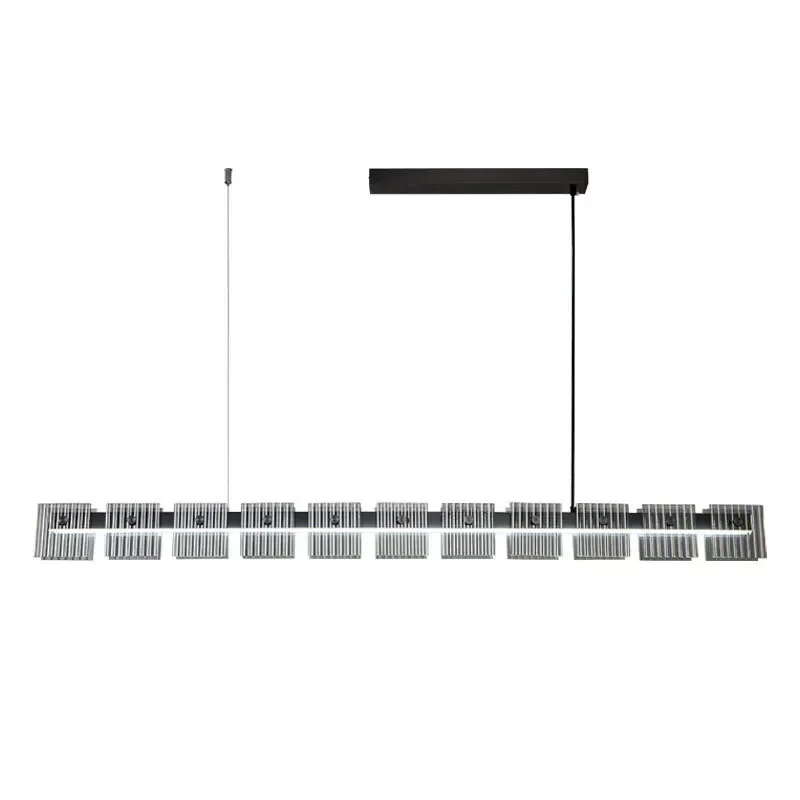 

Geometric strip minimalist studio chandelier Italian glass office dining room living room tea room Nordic bar chandelier
