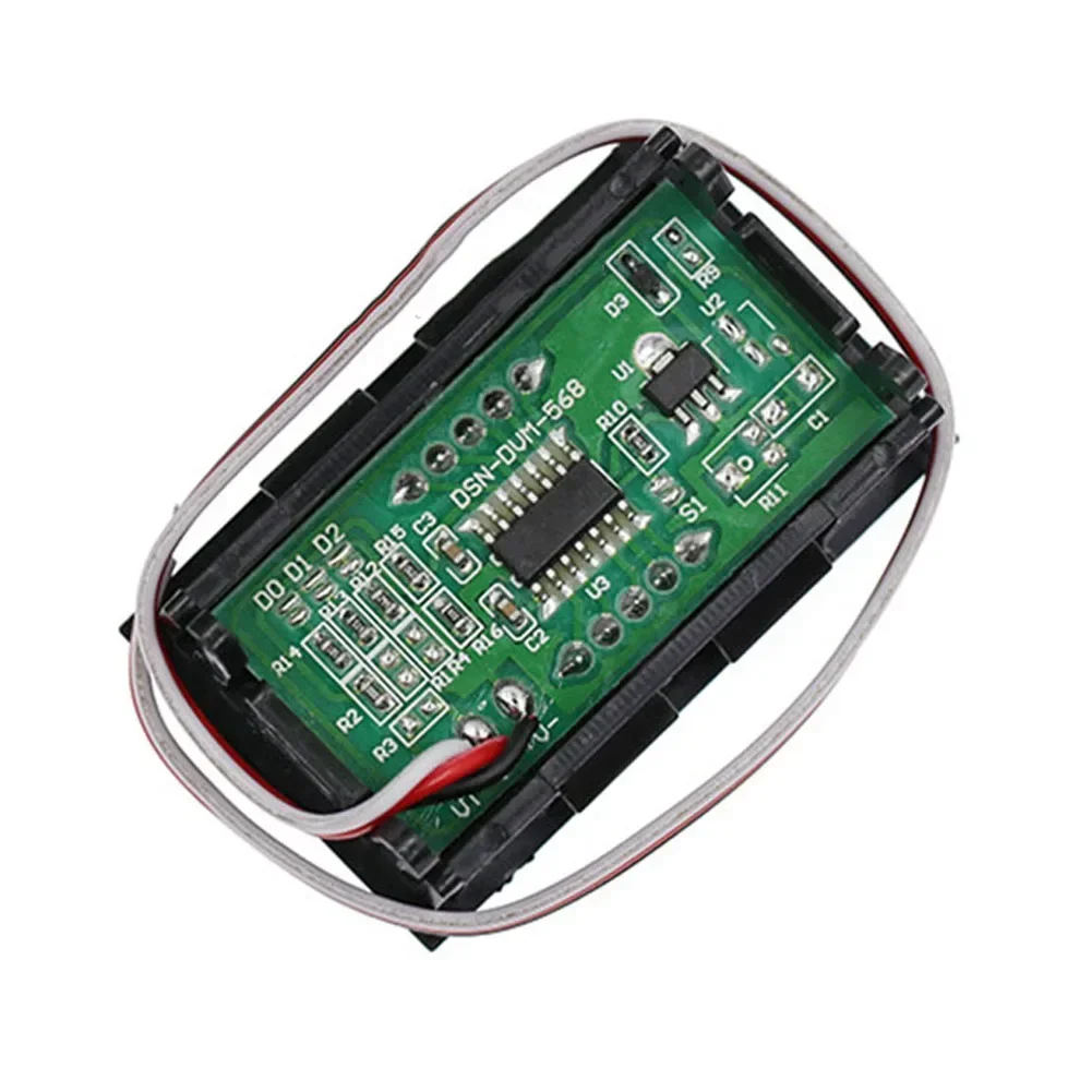 0.56 Inch DC0V-30V Reverse Connection Protection 20cm 3 Wire LED Digital DC Voltmeter Voltage Table Power Supply Measuring