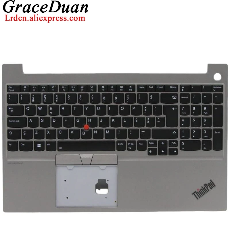 

PT Portuguese Silver Keyboard Upper Case Palmrest Shell Cover For Lenovo Thinkpad E15 Gen1 G1 5M10V16977