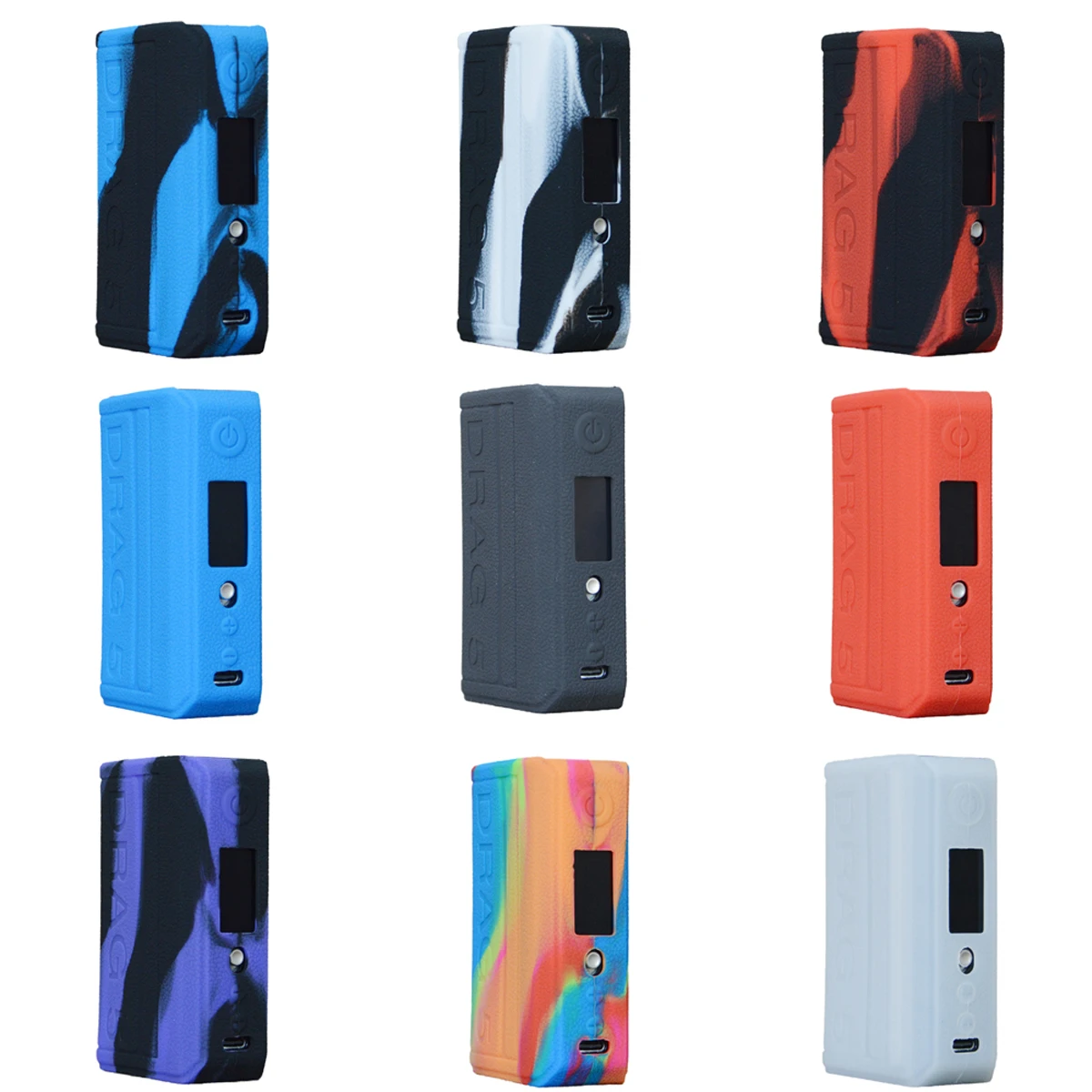 [Case Only]Protective Silicone Texture Case for Voopoo Drag 5 Mod Kit Vape Skin Sleeve Cover Wrap gel