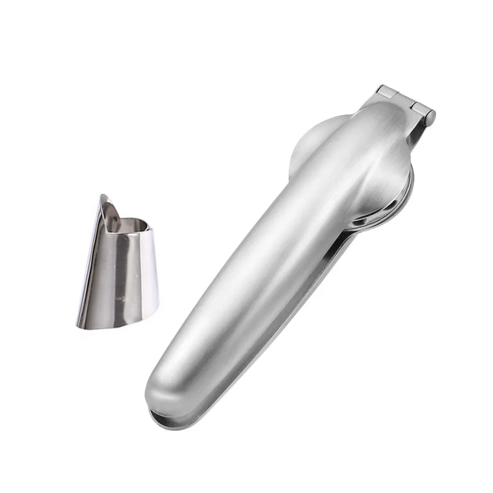 

Stainless Steel Chestnut Clip Opener Nutcracker Tool Serrated Cross Design Hidden Smooth Handle Silver Kitchen Bar Tool