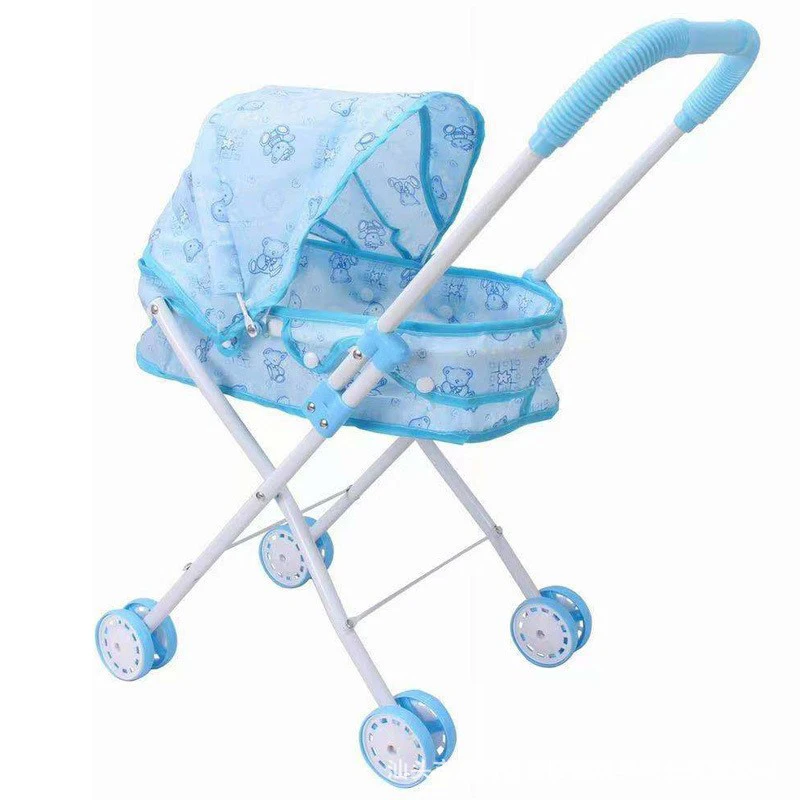 シミュレーショントロリーおもちゃかわいい漫画リアルな赤ちゃん小さなベビーカー女の子ままごとおもちゃ赤ちゃん幼児のおもちゃドールハウスアクセサリー