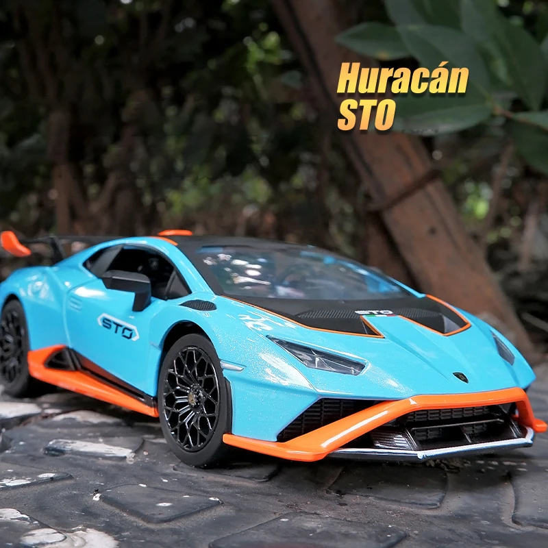 

1:24 Lamborghini Huracan STO Supercar Alloy Model Car Toy Diecasts Metal Casting Sound and Light Car Toys For Children Vehicle