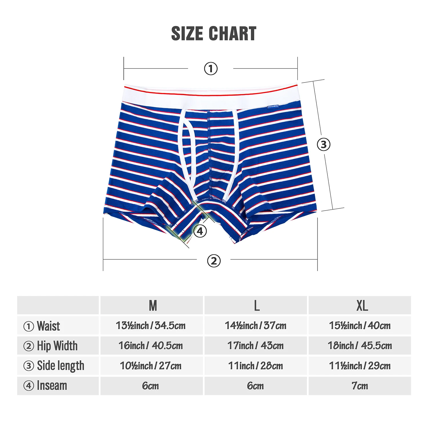 4 pezzi PINKHERO Hombre intimo per uomo, inclusi slip Boxer in cotone e mutande maschili a righe