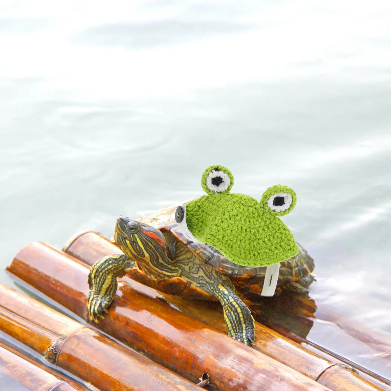 

Turtle Shell Costume - Handmade Winter Knitted Sweater for Tortoise - Elastic Strap Pet Dress Up Apparel for Halloween Christmas