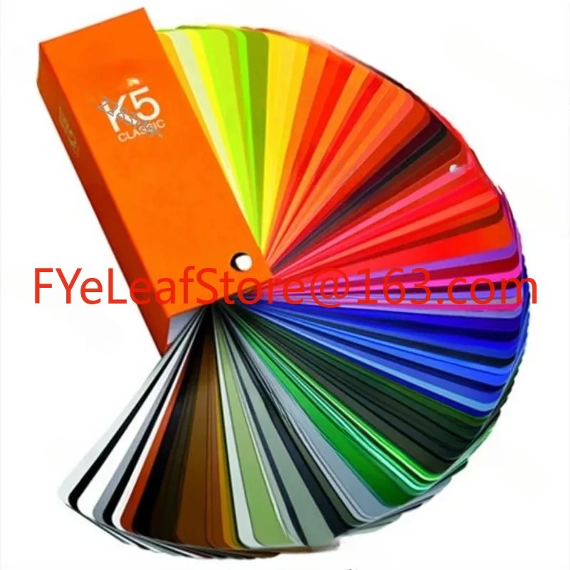 

Color Card K5 215 colors Paint Coating Pigment Metal Building Material Sample European Standard High-gloss Matte Printing